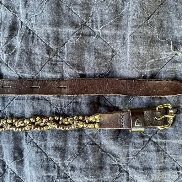 HTC | Accessories | Studded Thin Leather Belt Vintage | Poshmark display picture 2
